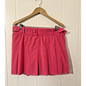 Offline by Aerie Belted Pleated Tennis Skirt Pink XL Pockets PIckleball Gorpcore